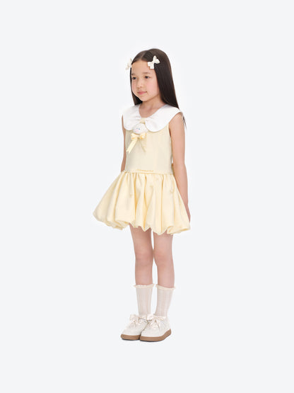 13DE MARZO BabyBear Bow Bubble Dress Yellow