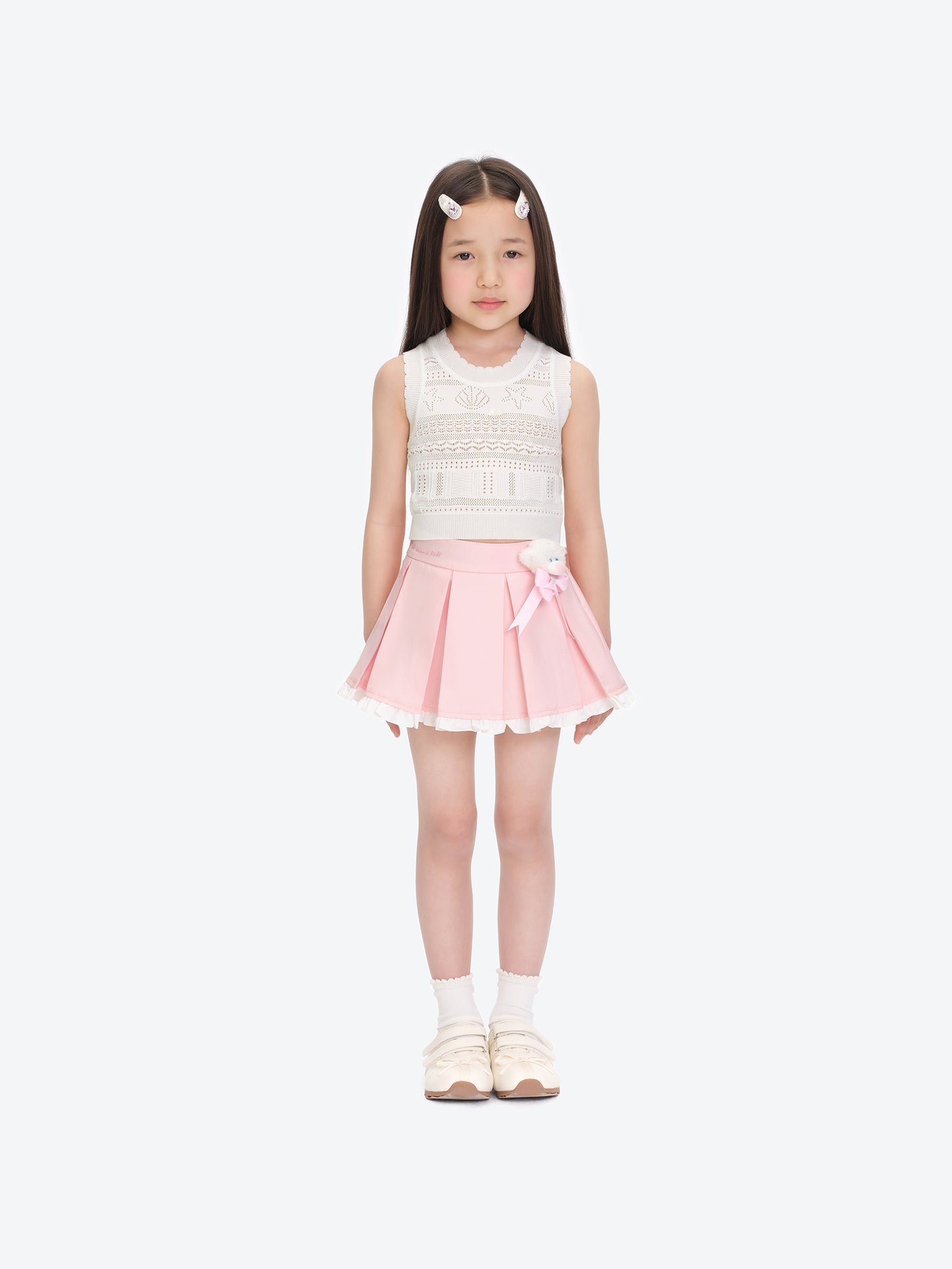 13DE MARZO BabyBear Pleated Skirt Pink