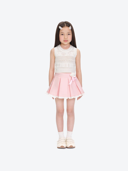 13DE MARZO BabyBear Pleated Skirt Pink