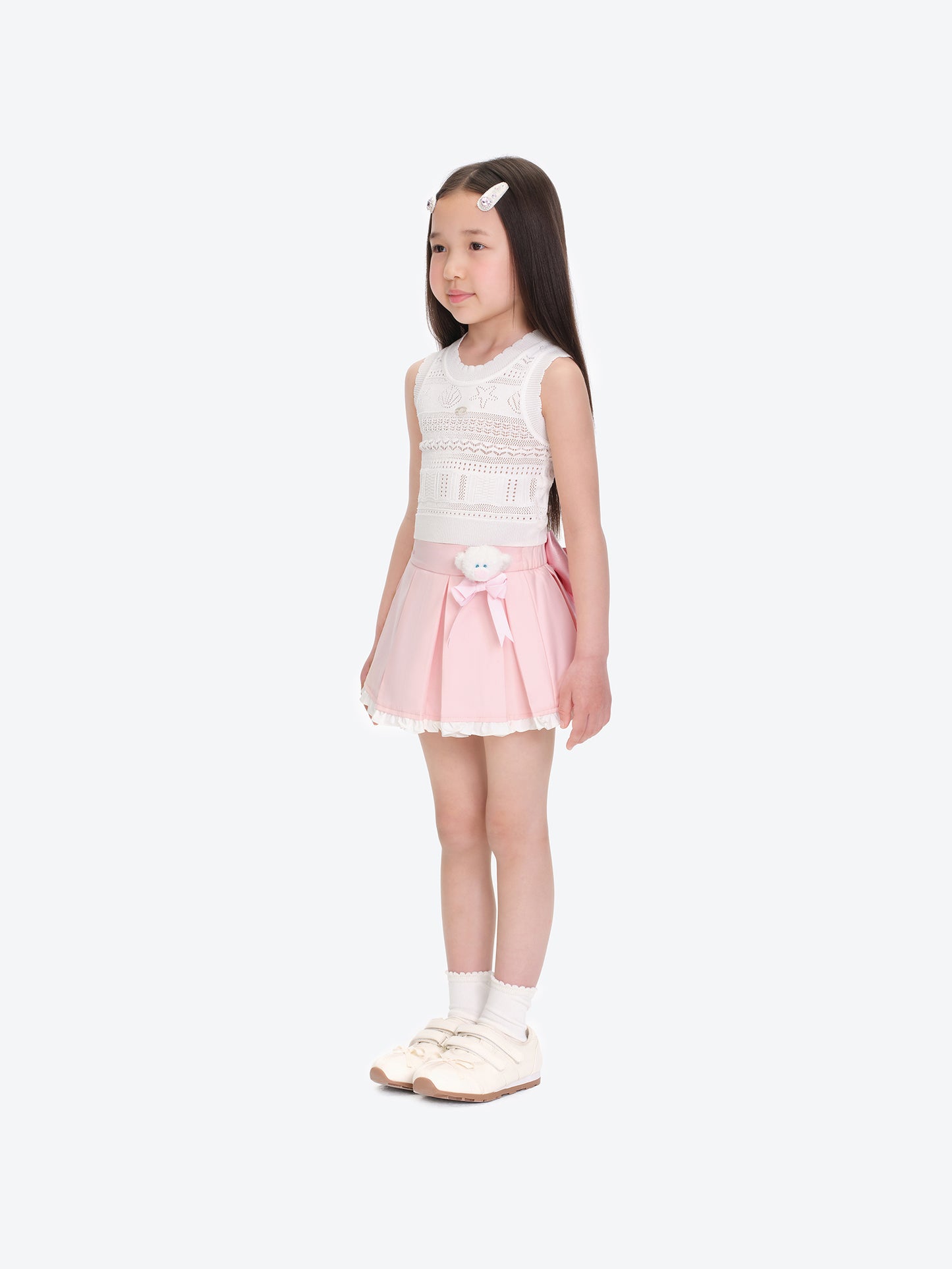 13DE MARZO BabyBear Pleated Skirt Pink