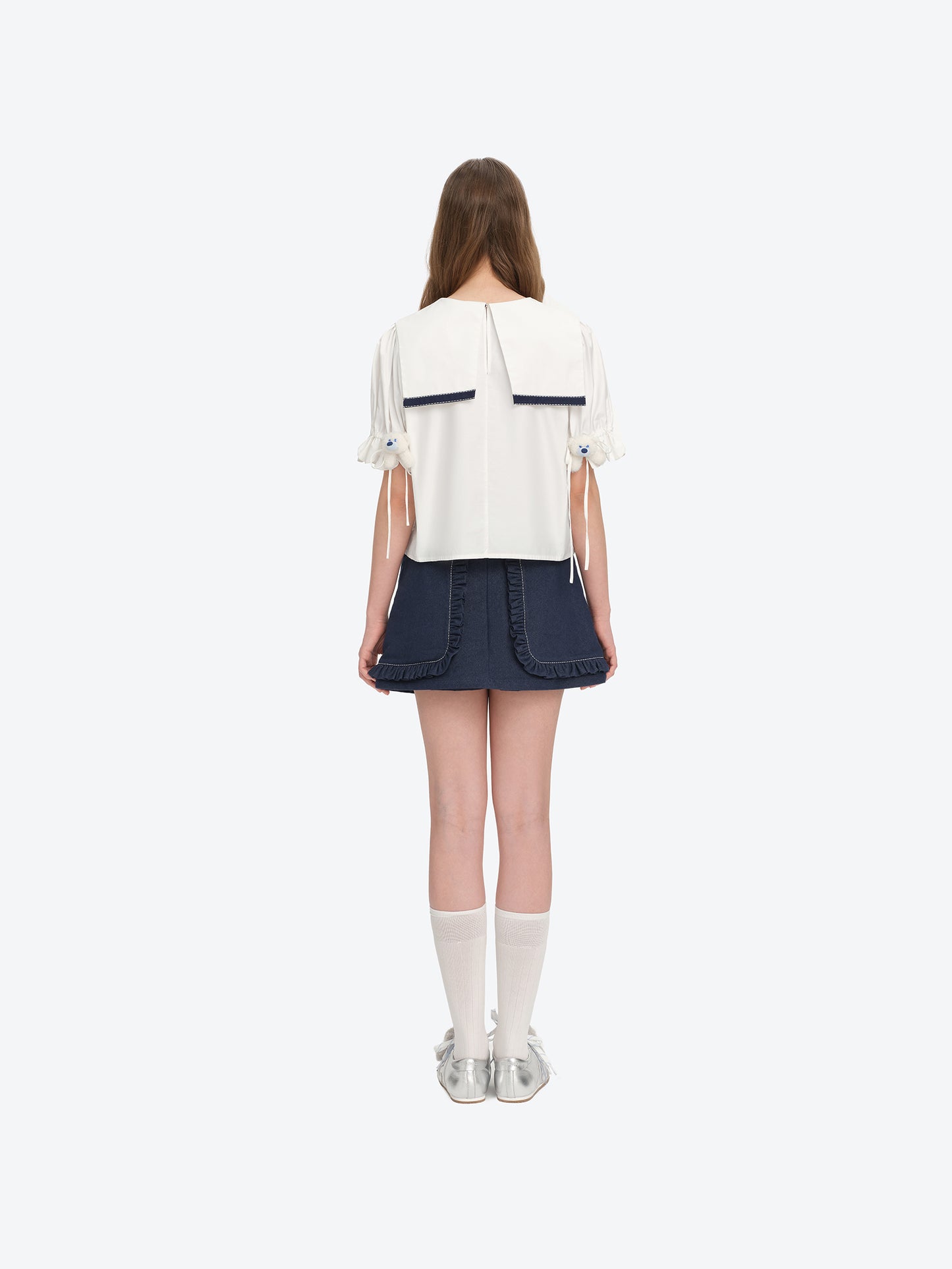 13DE MARZO Bow Tie Blouse - 13DE MARZO