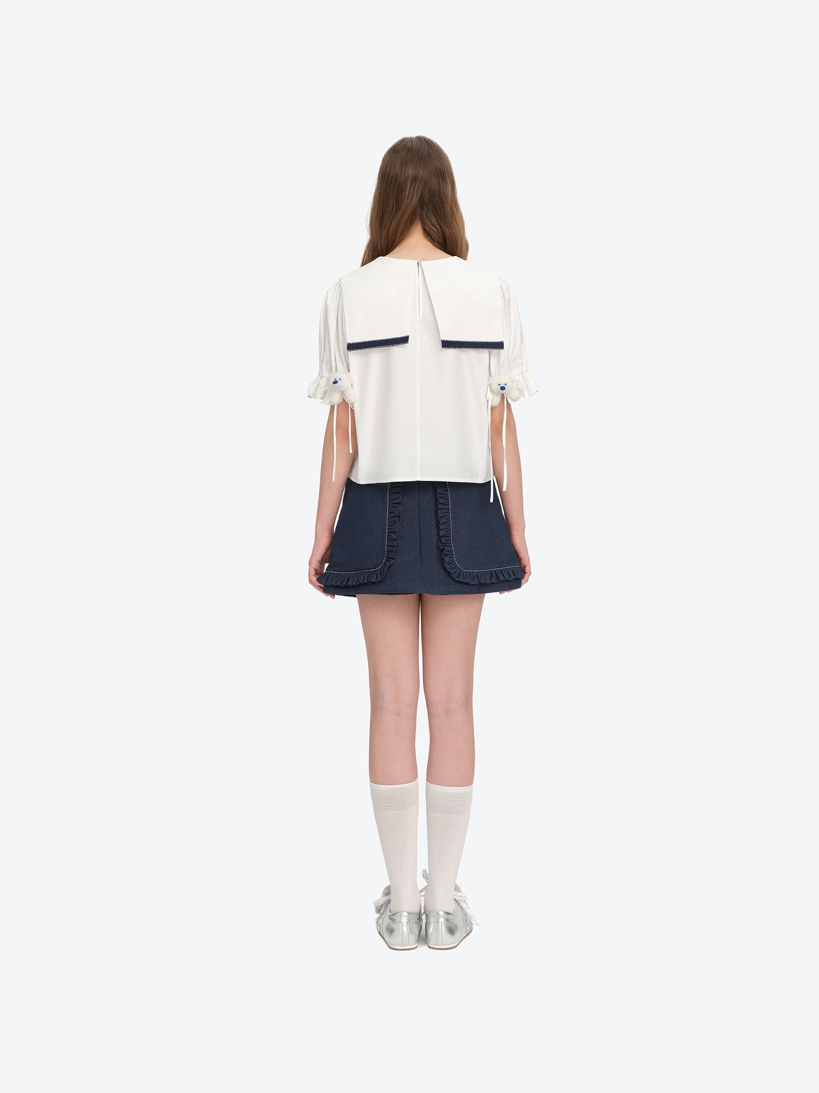13DE MARZO Bow Tie Blouse - 13DE MARZO