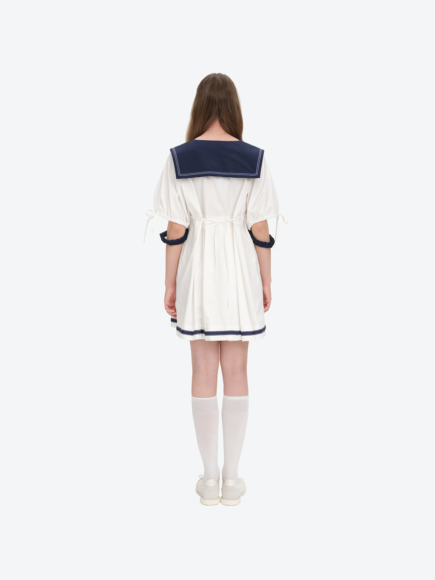 13DE MARZO Nautical Style Pleated Dress - 13DE MARZO