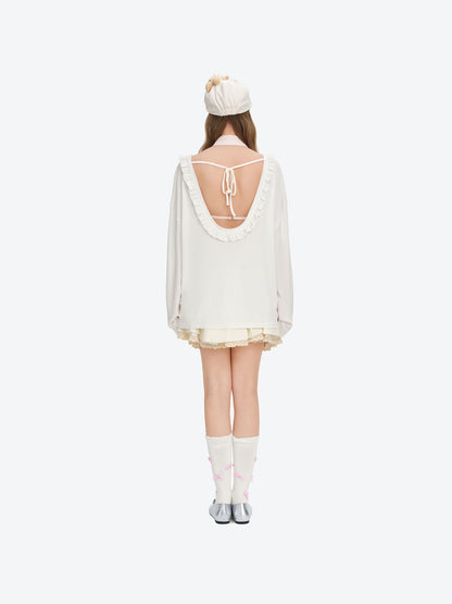 13DE MARZO Reversible Multi-Way Cover-Up White