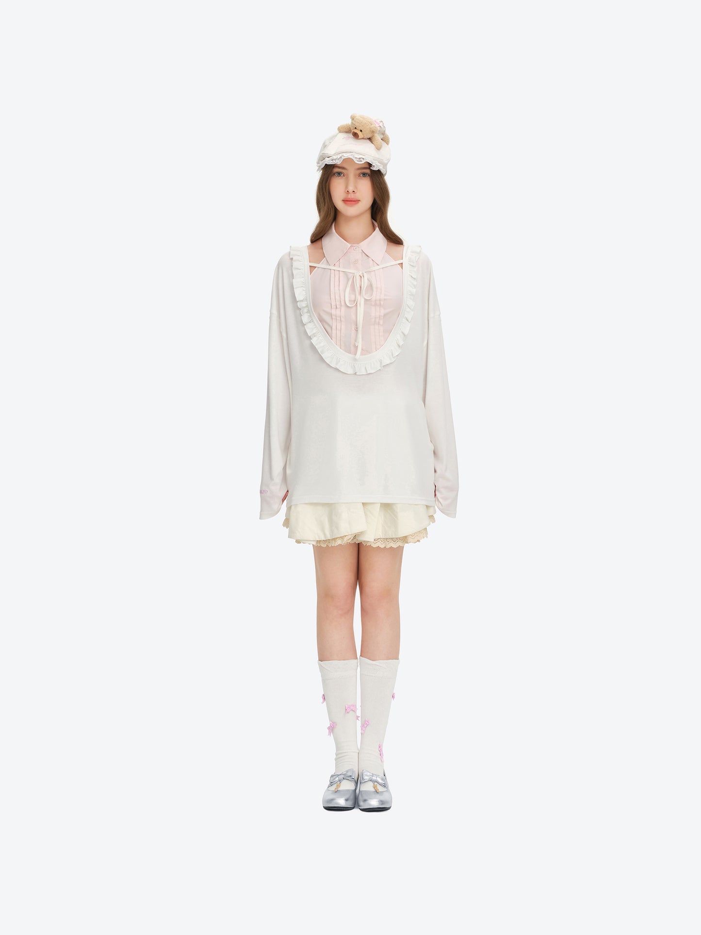 13DE MARZO Reversible Multi-Way Cover-Up White