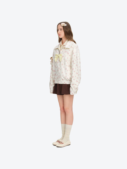 13DE MARZO Reversible Floral Print Jacket Yellow