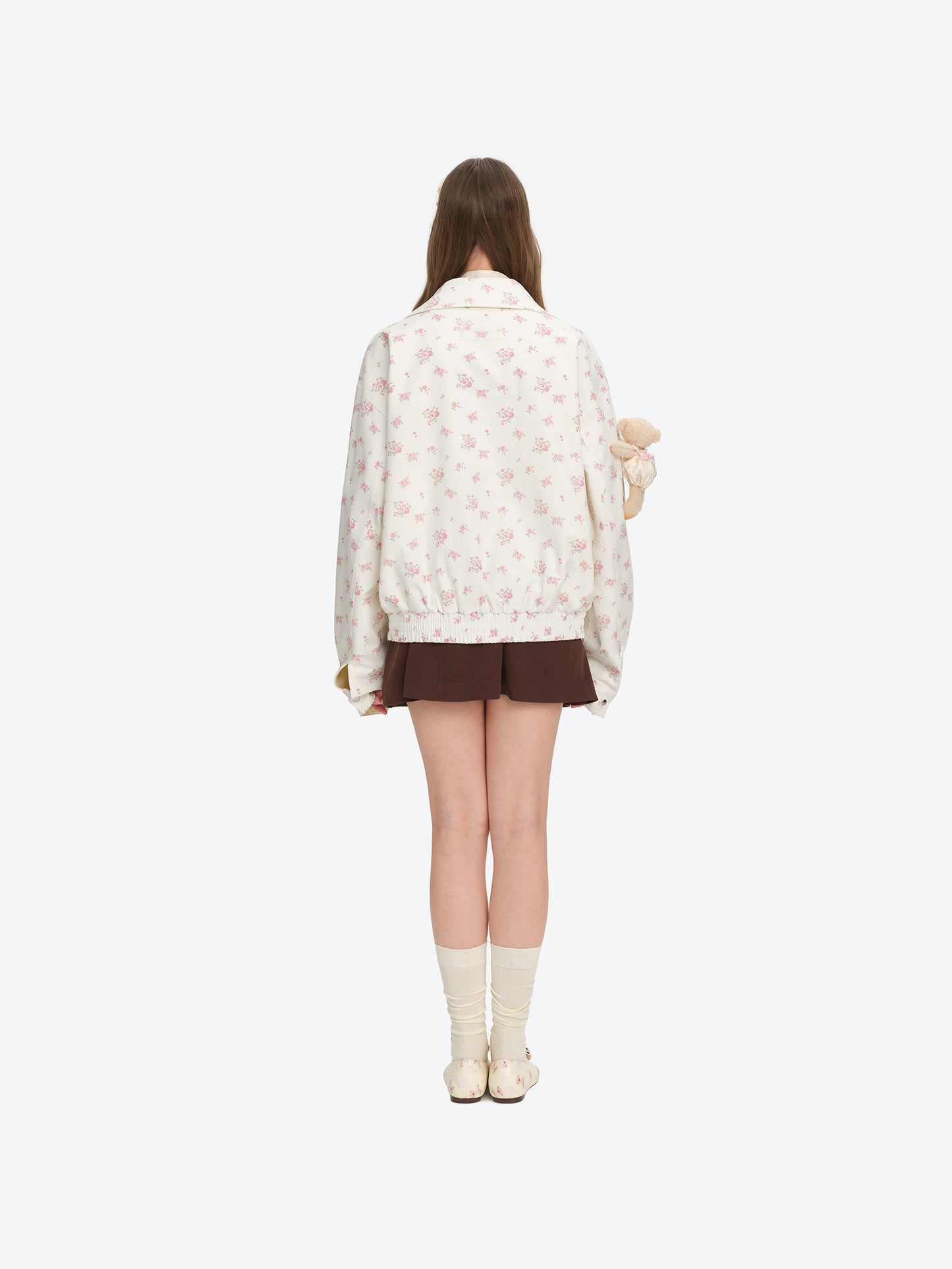 13DE MARZO Reversible Floral Print Jacket Yellow