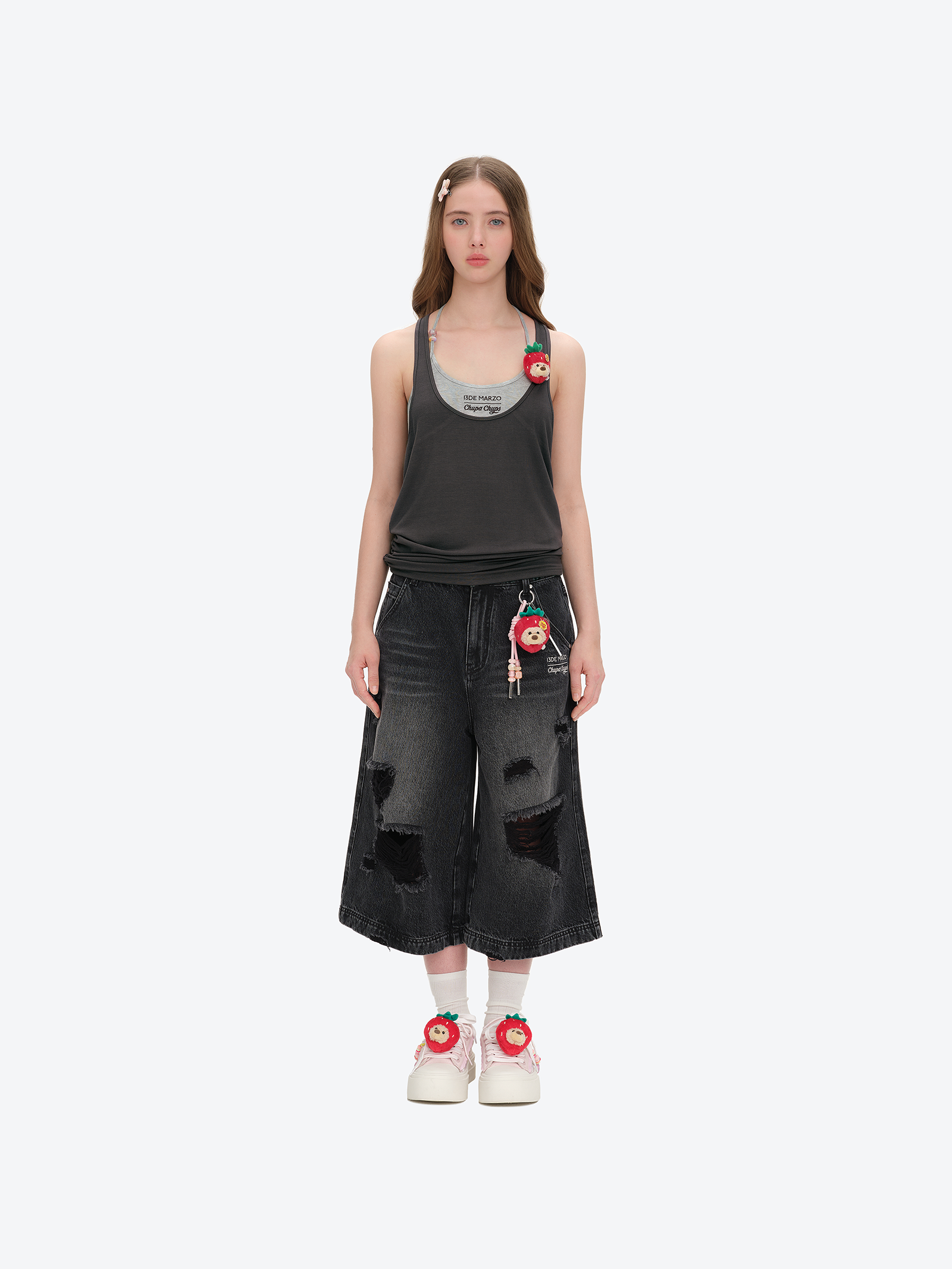 13DE MARZO Lollipop Cami Top Set Dark Grey - 13DE MARZO