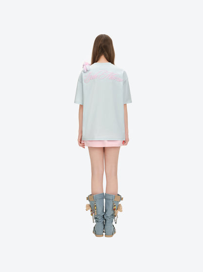 13DE MARZO Denim Flip-Flop Stacked Boots Blue