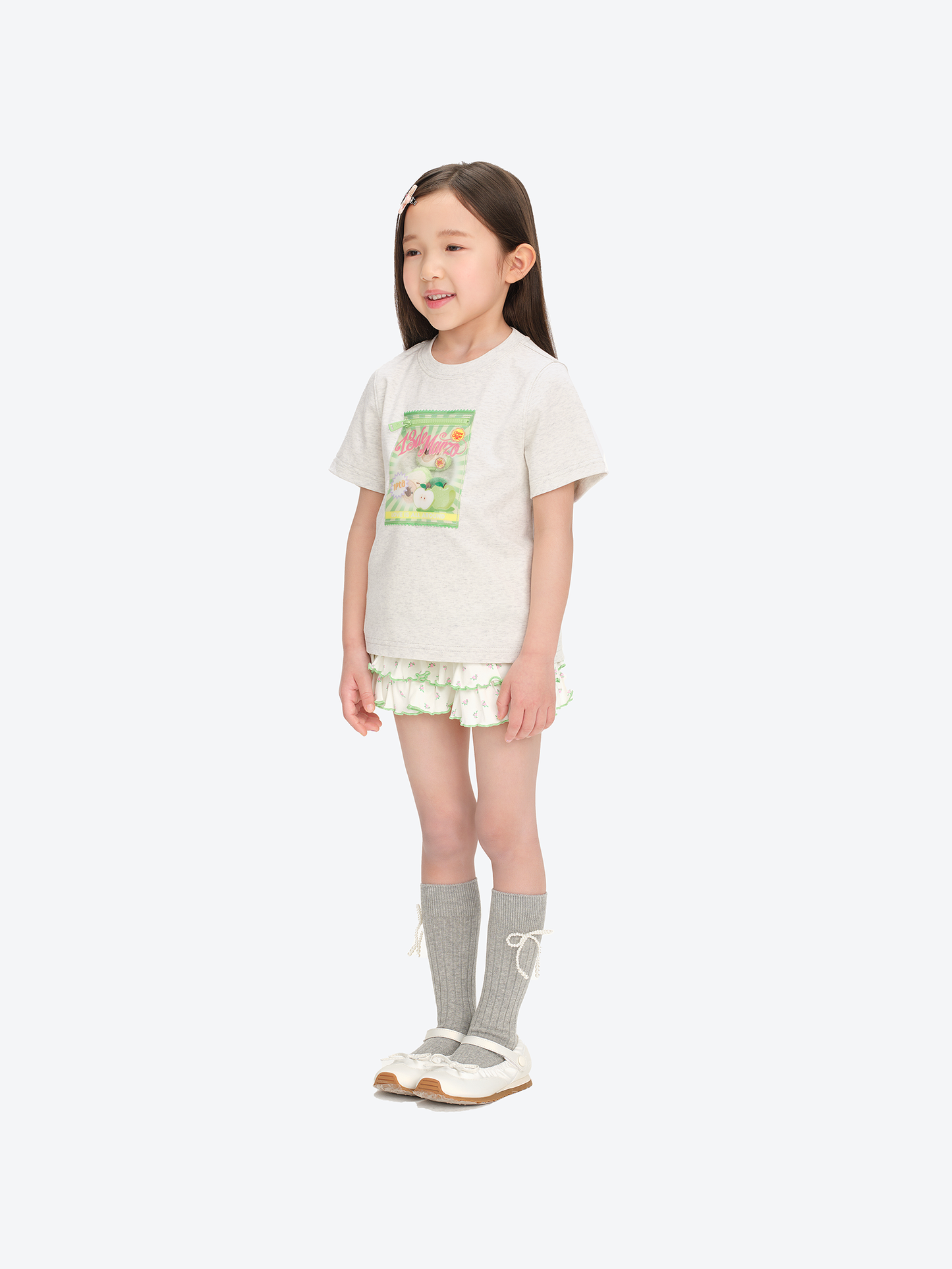 13DE MARZO BabyBear Candy Wrapper Print T-shirt Grey - 13DE MARZO