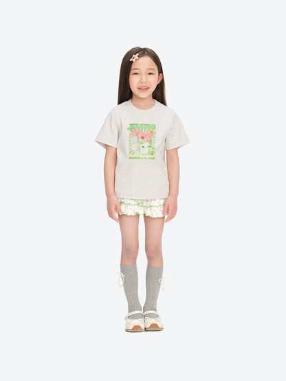 13DE MARZO BabyBear Candy Wrapper Print T-shirt Grey - 13DE MARZO