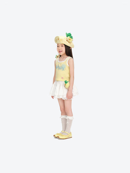 13DE MARZO BabyBear Printed Tank Top Yellow - 13DE MARZO