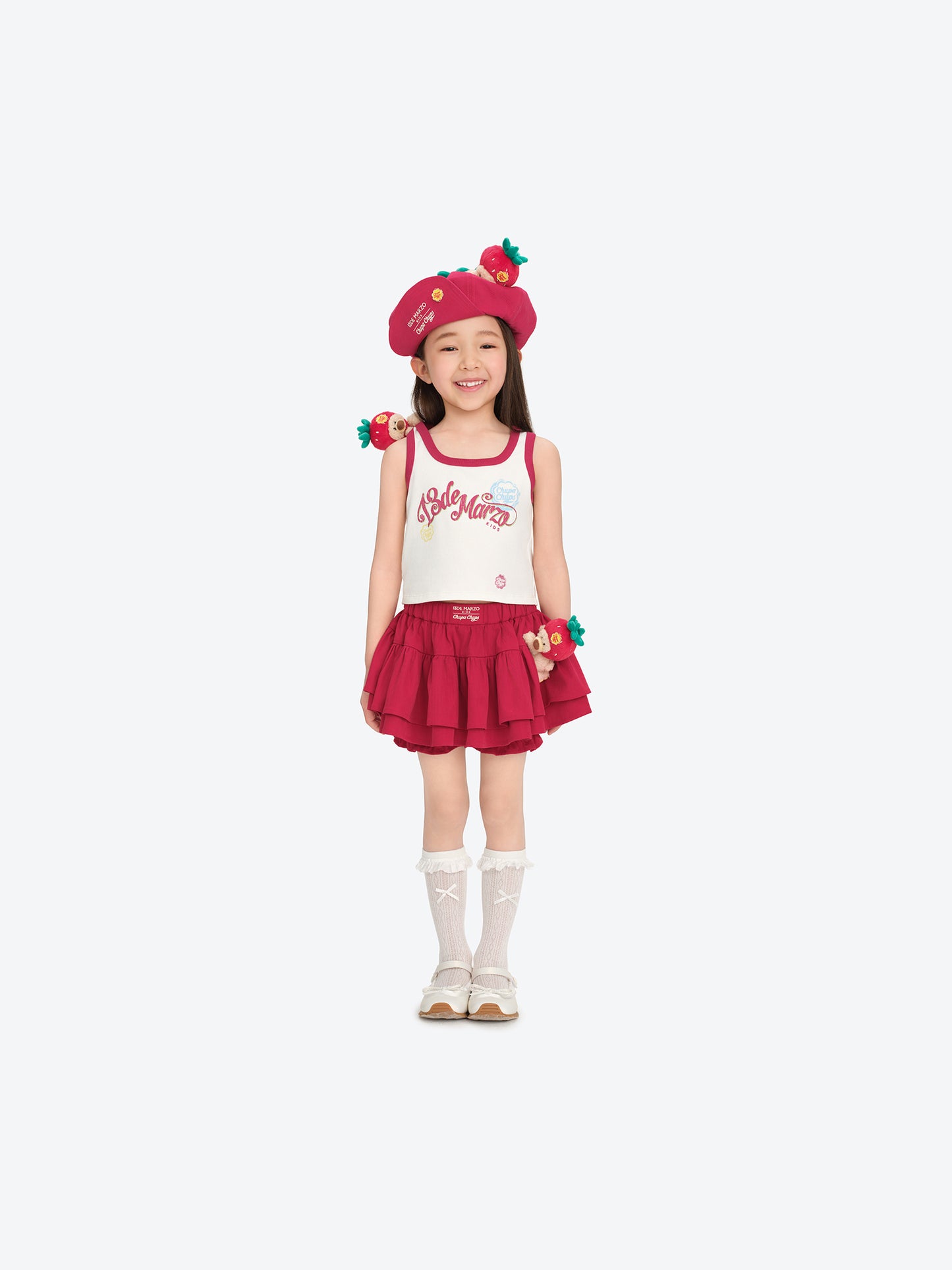 13DE MARZO BabyBear Lace Peplum Bloomer Shorts Red - 13DE MARZO