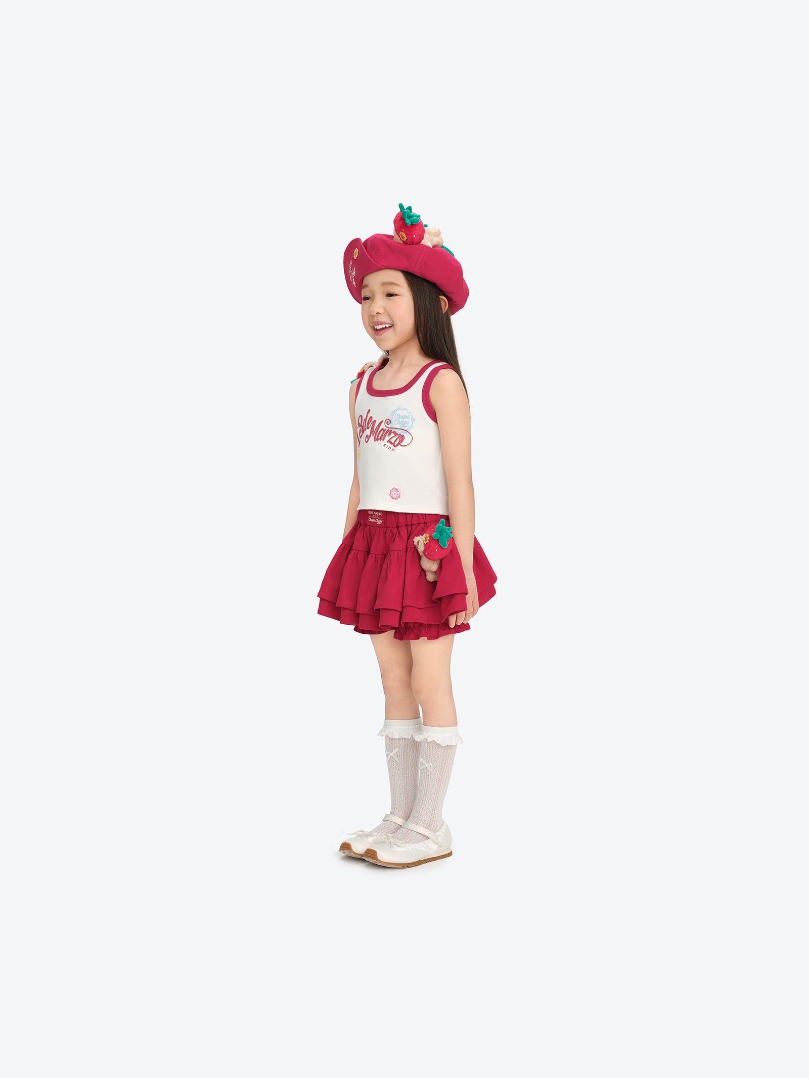 13DE MARZO BabyBear Lace Peplum Bloomer Shorts Red - 13DE MARZO