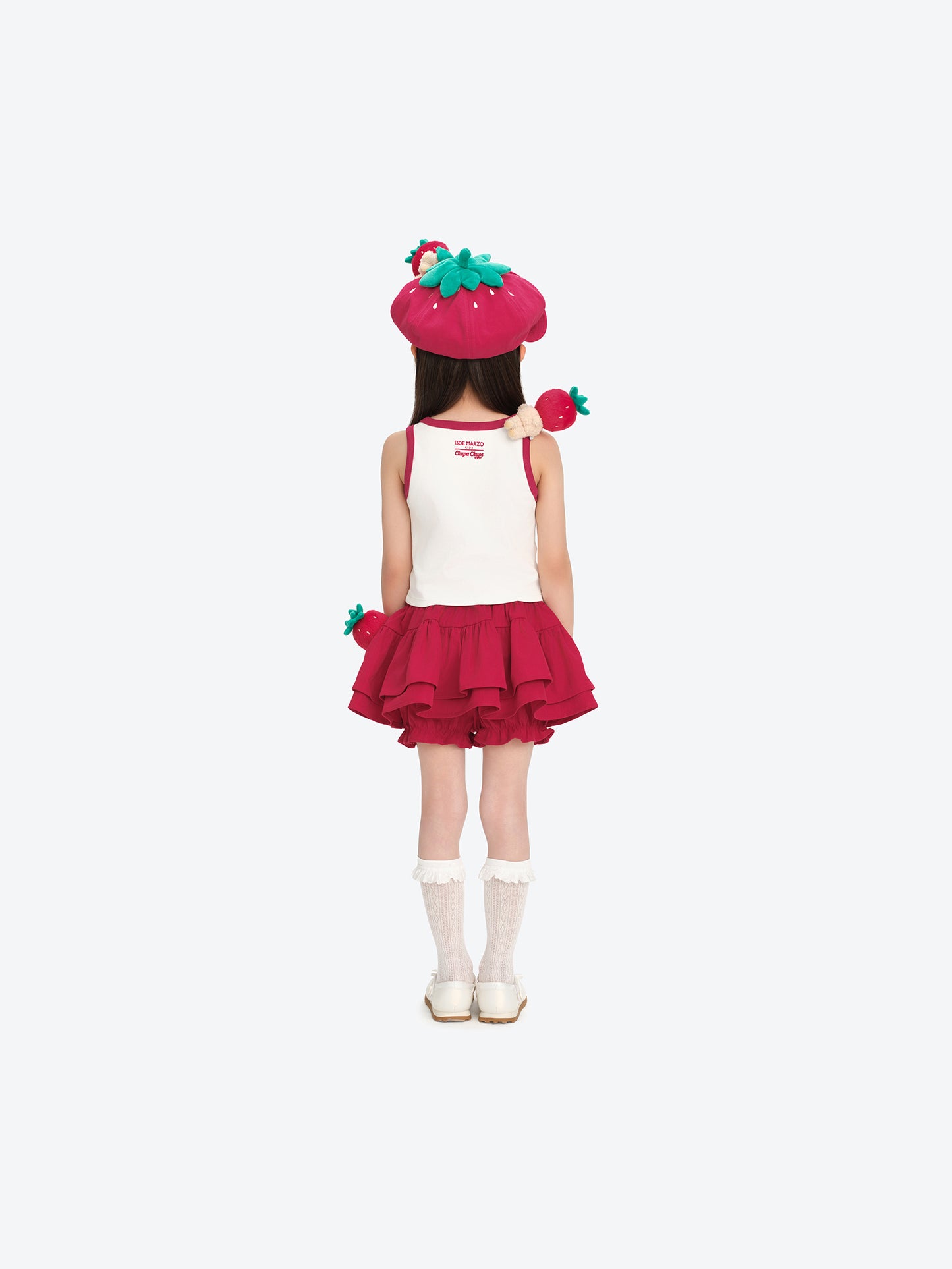 13DE MARZO BabyBear Lace Peplum Bloomer Shorts Red - 13DE MARZO