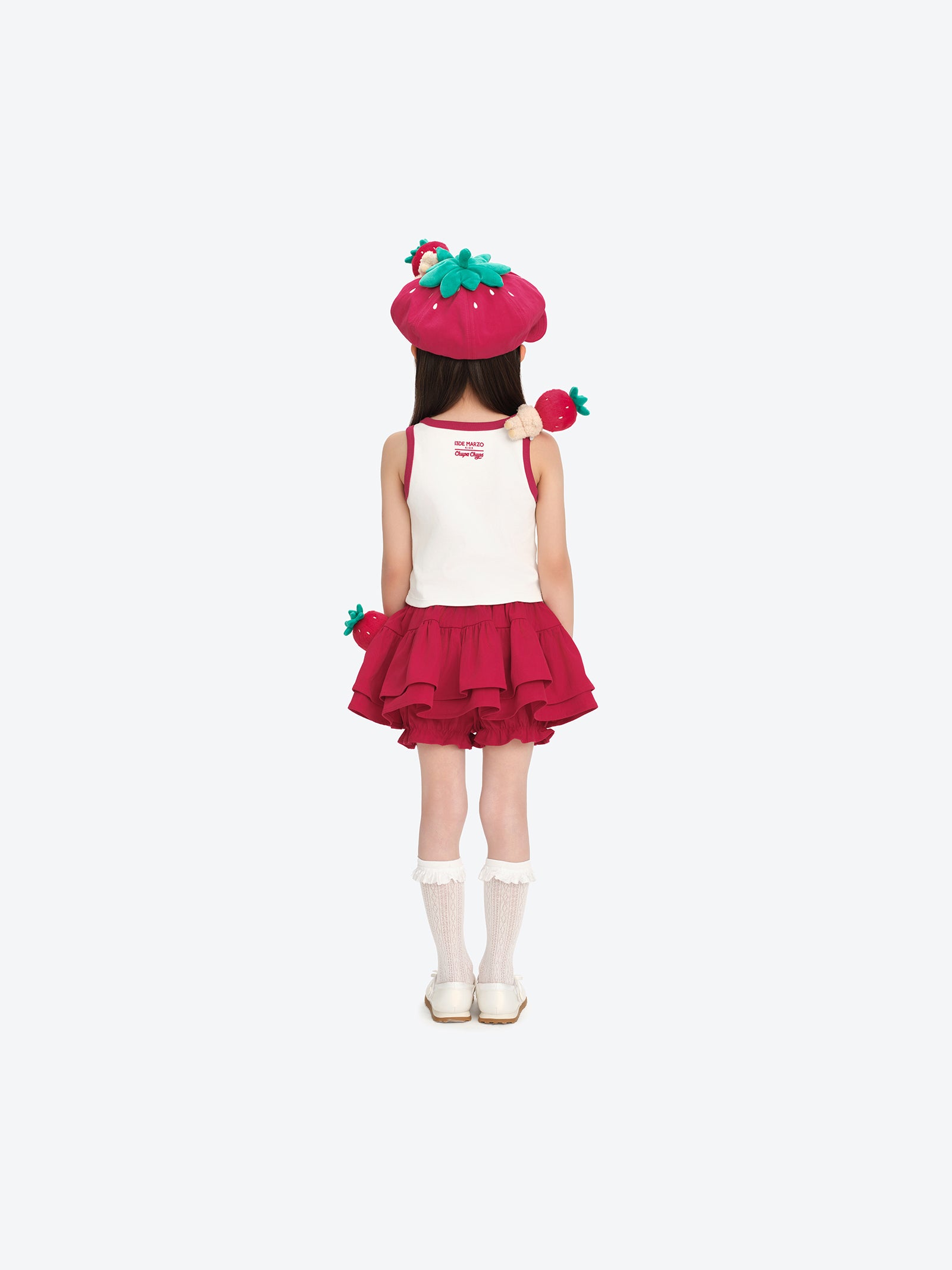 13DE MARZO BabyBear Lace Peplum Bloomer Shorts Red - 13DE MARZO