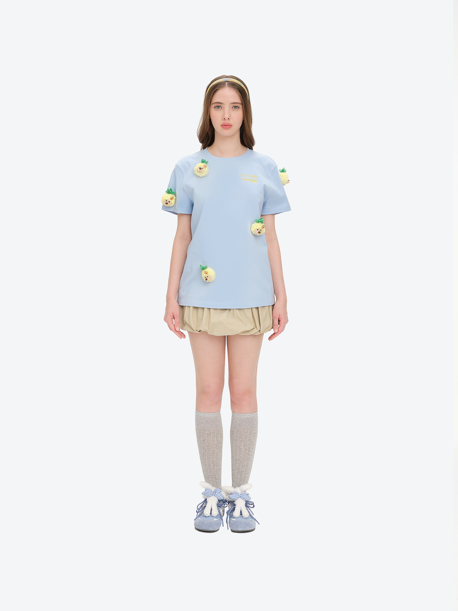 13DE MARZO Bear Plush Sneakers Blue - 13DE MARZO