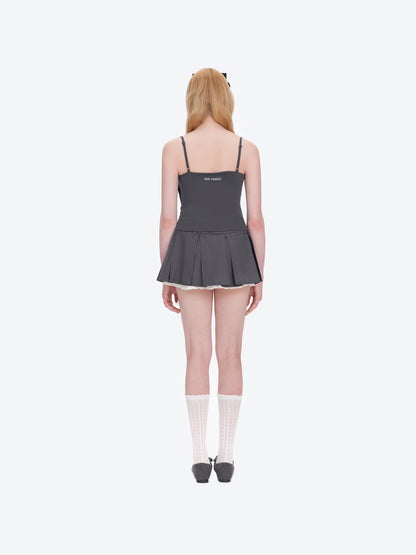 13DE MARZO Bear Shimmer Bow  Camisole Grey - 13DE MARZO