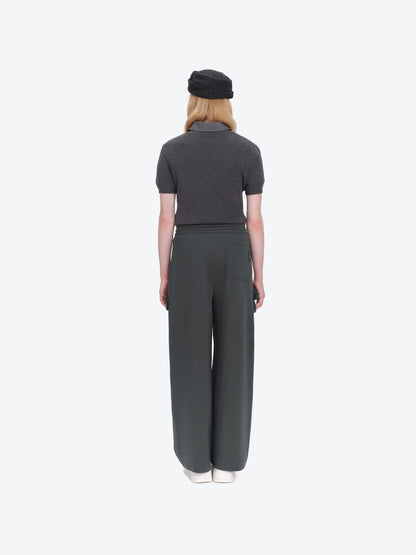 13DE MARZO Pocket Bear Wide-leg Sweatpants Dark Grey - 13DE MARZO