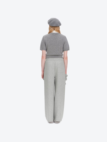 13DE MARZO Pocket Bear Wide-leg Sweatpants Grey - 13DE MARZO