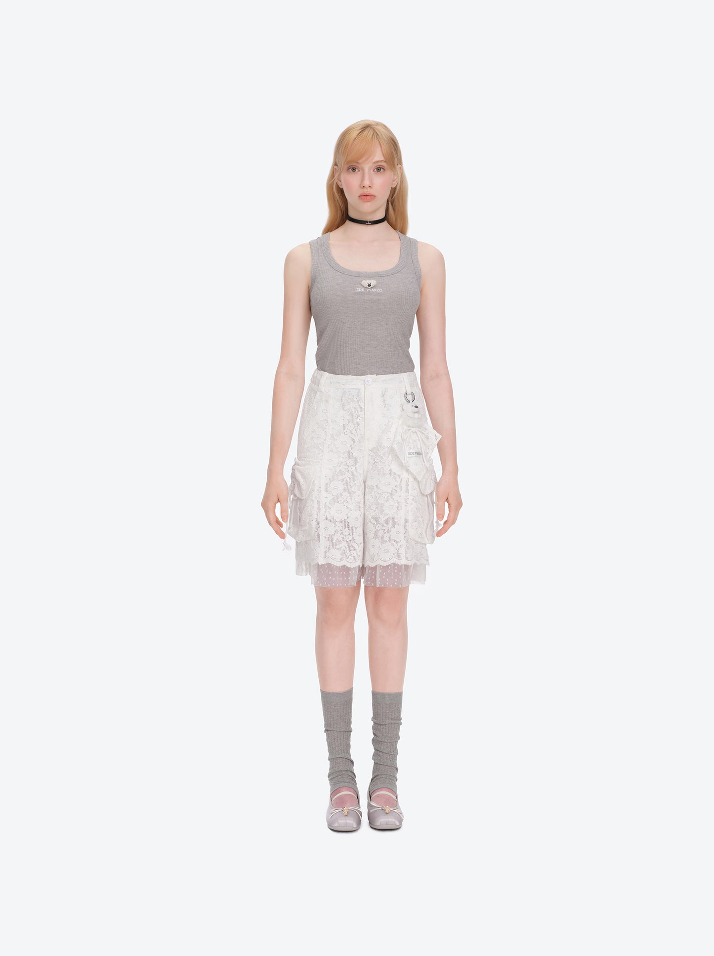 13DE MARZO Stain Ballet Mary Janes Silver