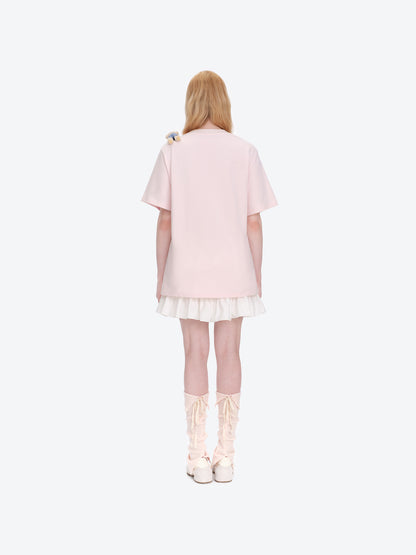 13DE MARZO Carousel Bear Printed T-shirt Pink - 13DE MARZO