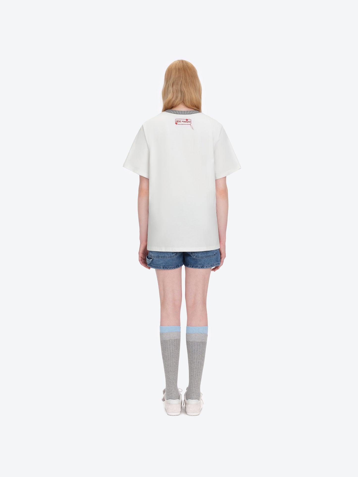 13DE MARZO Rocking Horse Print T-shirt White - 13DE MARZO