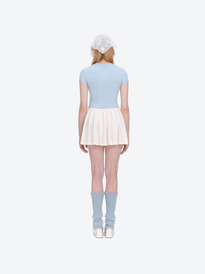 13DE MARZO Floral Illustration Tight Tee - 13DE MARZO