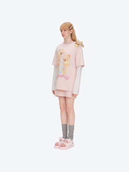 13DE MARZO Doozoo Bear Sandals Pink