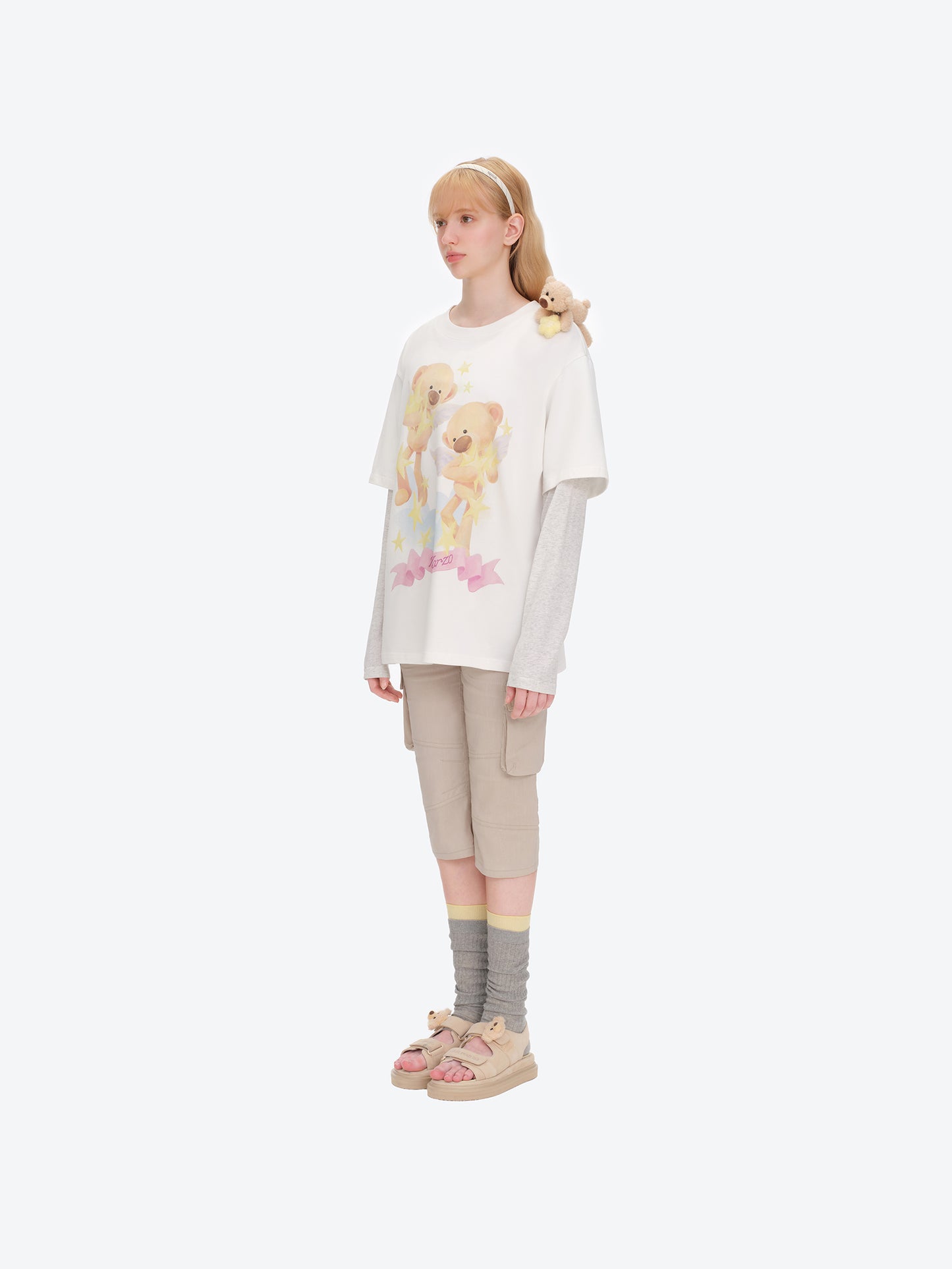 13DE MARZO Doozoo Bear Sandals Sand