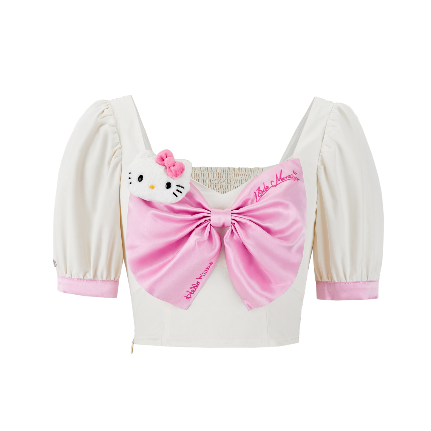 13DE MARZO Hello Kity Bowknot Puff Top