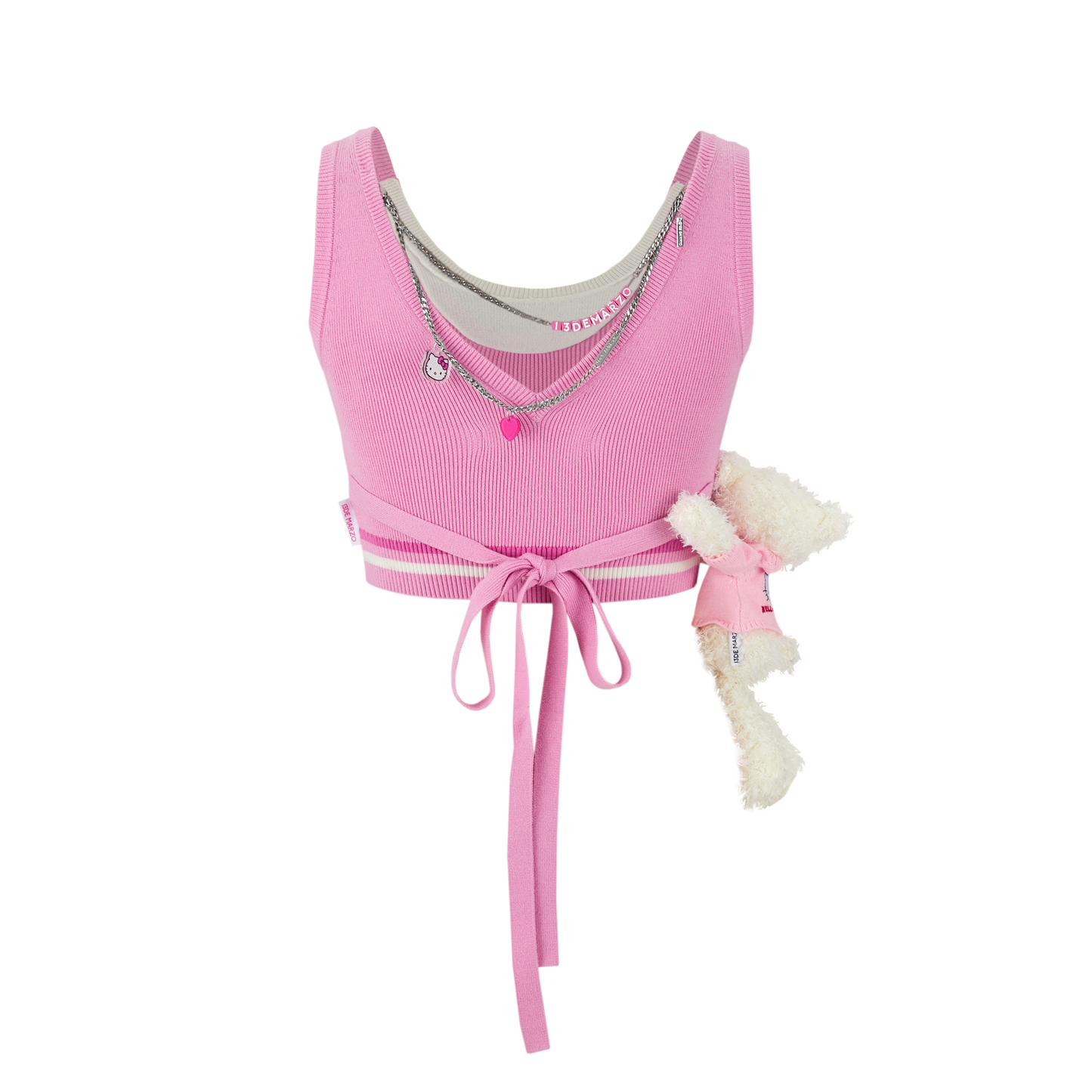 13DE MARZO Hello Kitty Knit Lace Vest