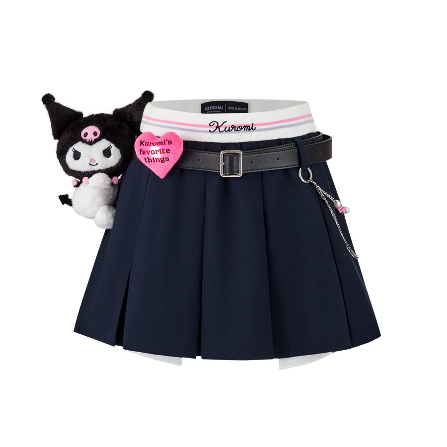13DE MARZO Kuromi Logo Chain Belt Skirt - 13DE MARZO