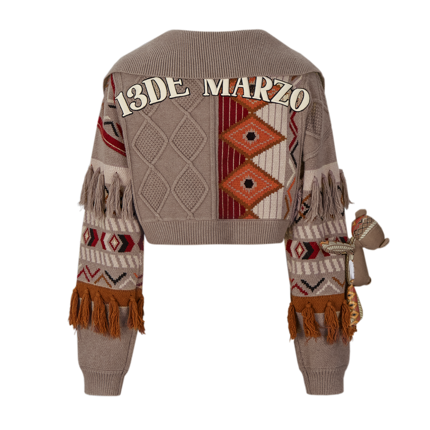 13DE MARZO Tribe Hunting Totem Short Sweater