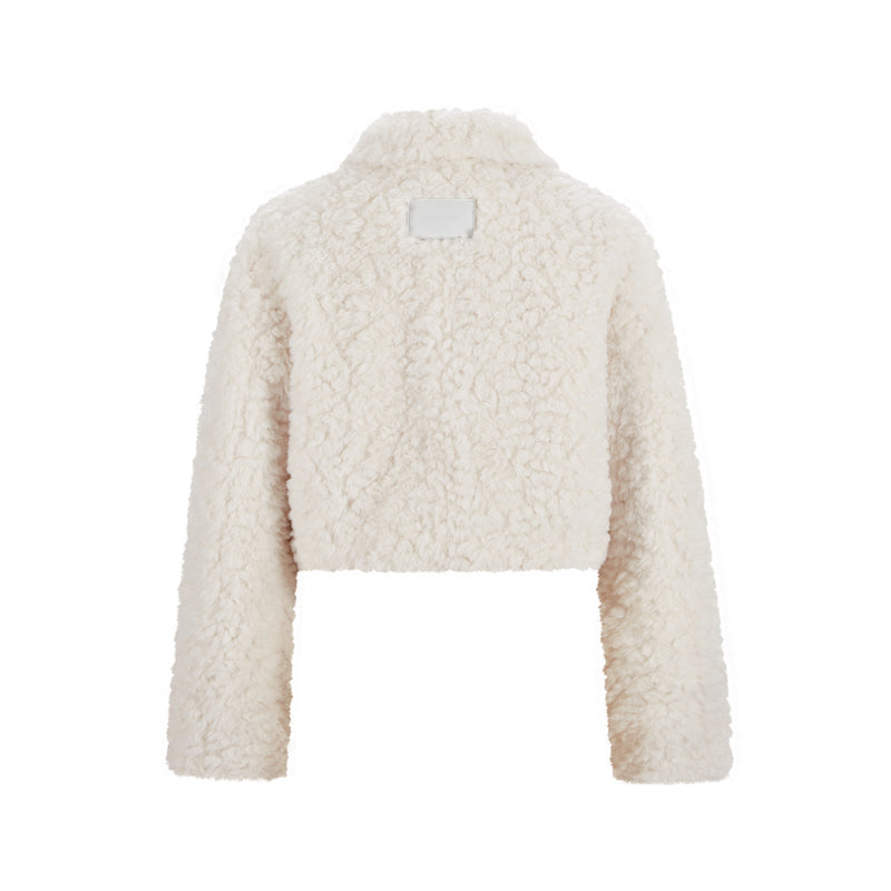 13DE MARZO Bear Face Faux Fur Coat - 13DE MARZO