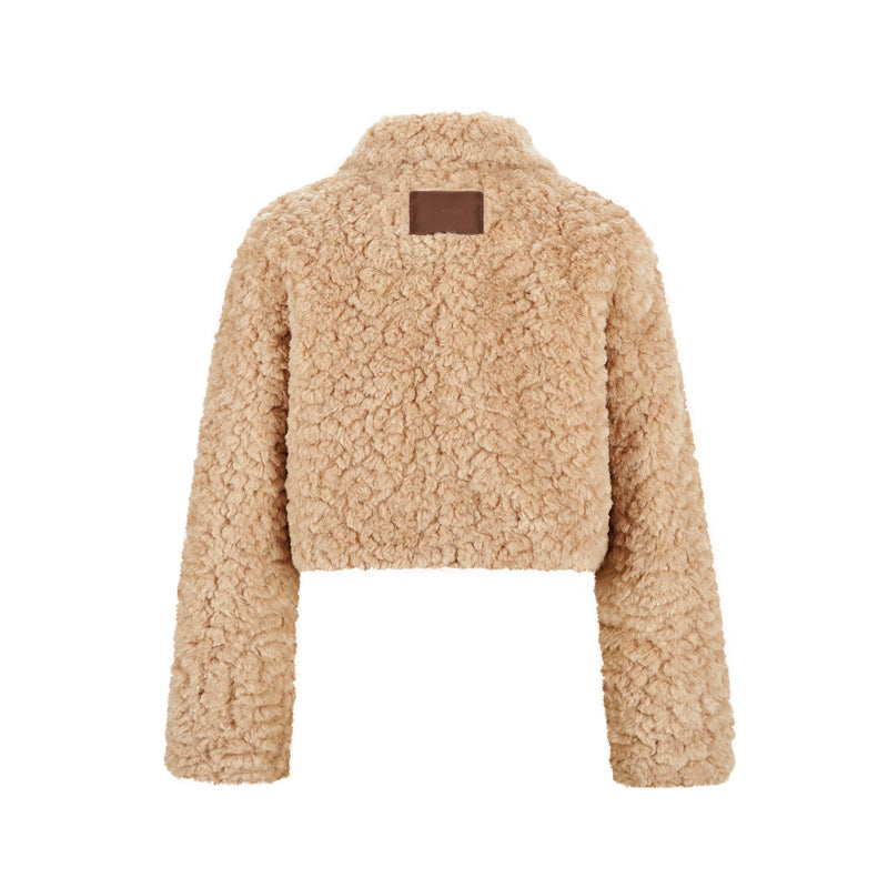13DE MARZO Bear Face Faux Fur Coat - 13DE MARZO