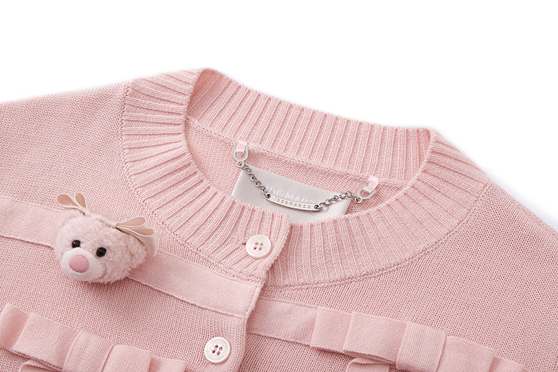13DE MARZO Bow Detail Knitted Cardigan