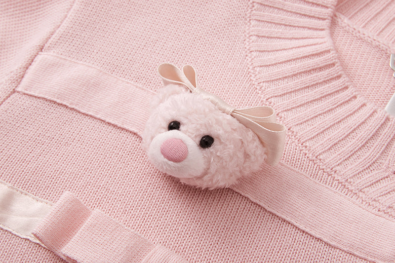 13DE MARZO Bow Detail Knitted Cardigan