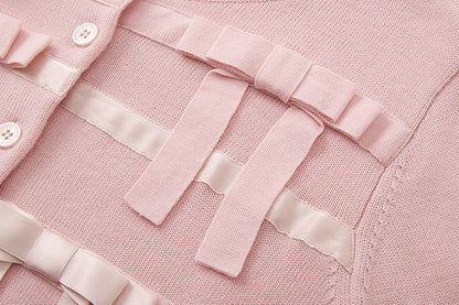 13DE MARZO Bow Detail Knitted Cardigan