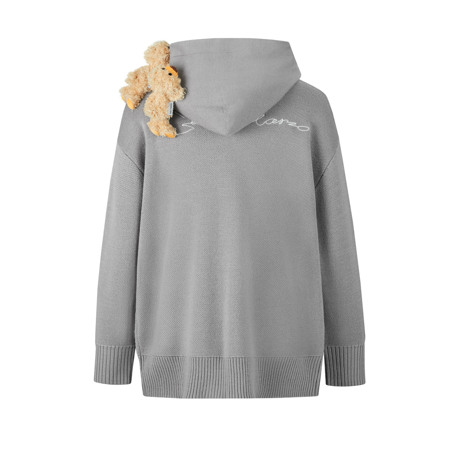 13DE MARZO Bear Button Hood Cardigan