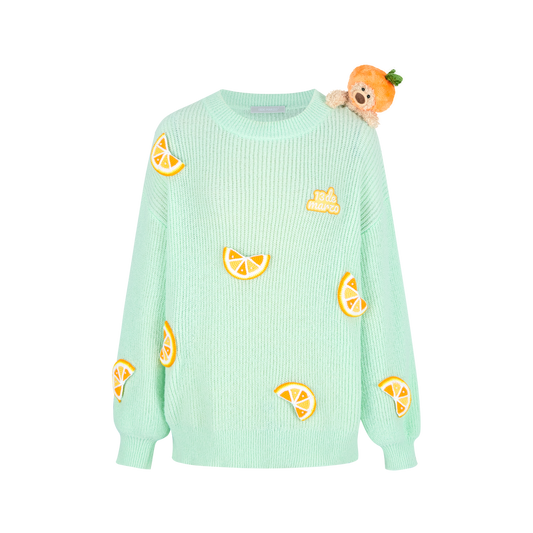 13DE MARZO Bear Mini Fruit Sweater