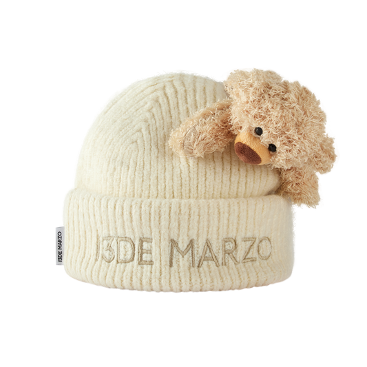 13DE MARZO Bear Base Knit Beanie