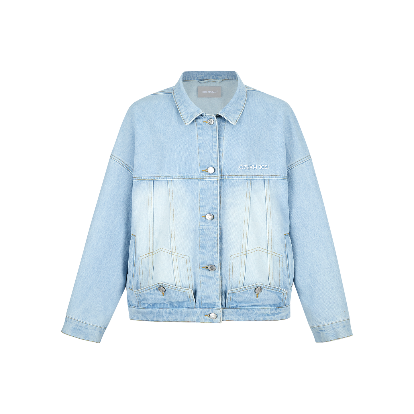 13DE MARZO Bear Upside-down Denim Jacket