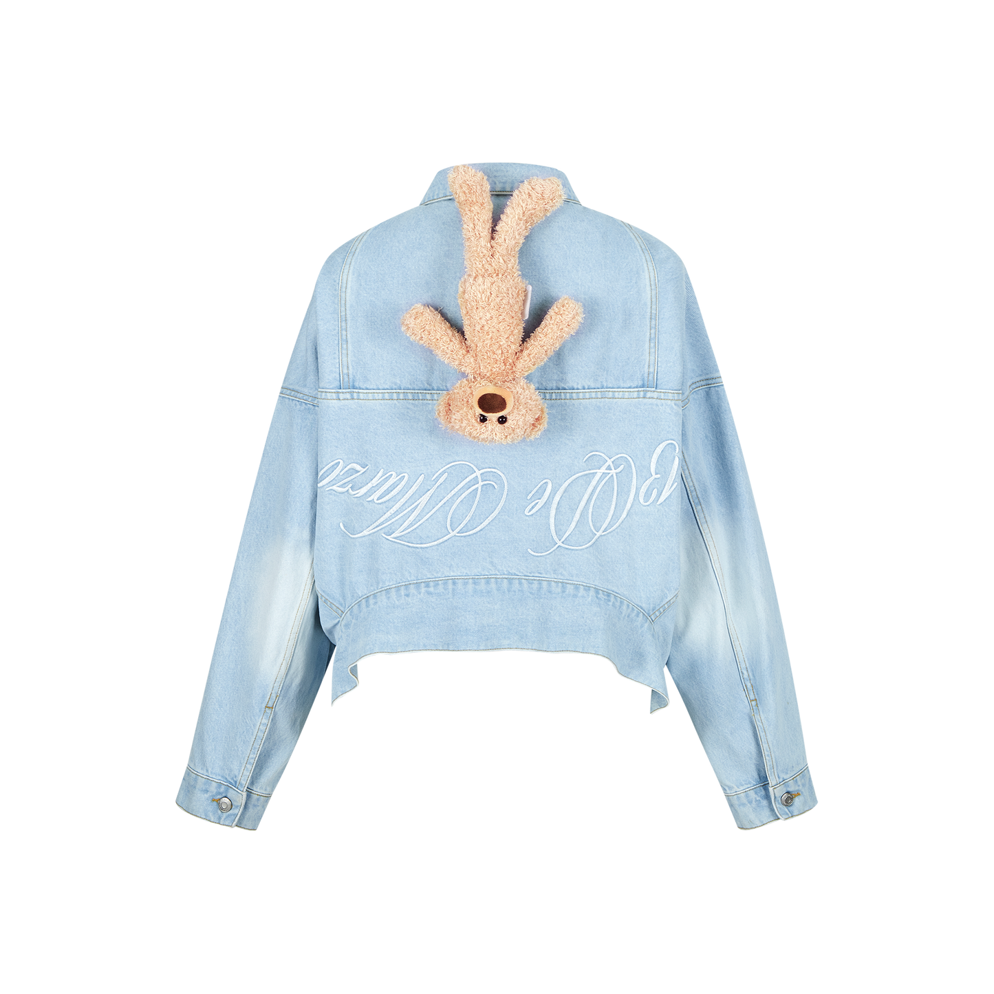 13DE MARZO Bear Upside-down Denim Jacket