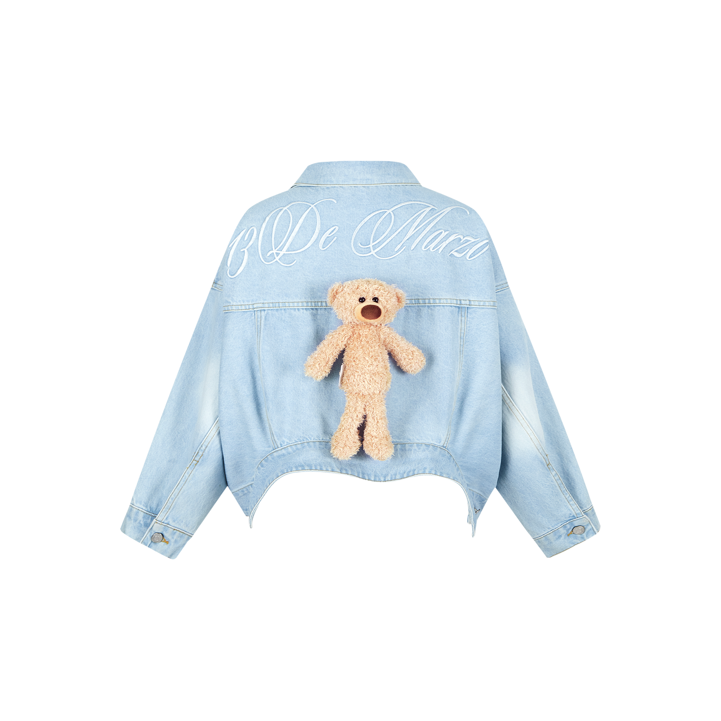 13DE MARZO Bear Upside-down Denim Jacket