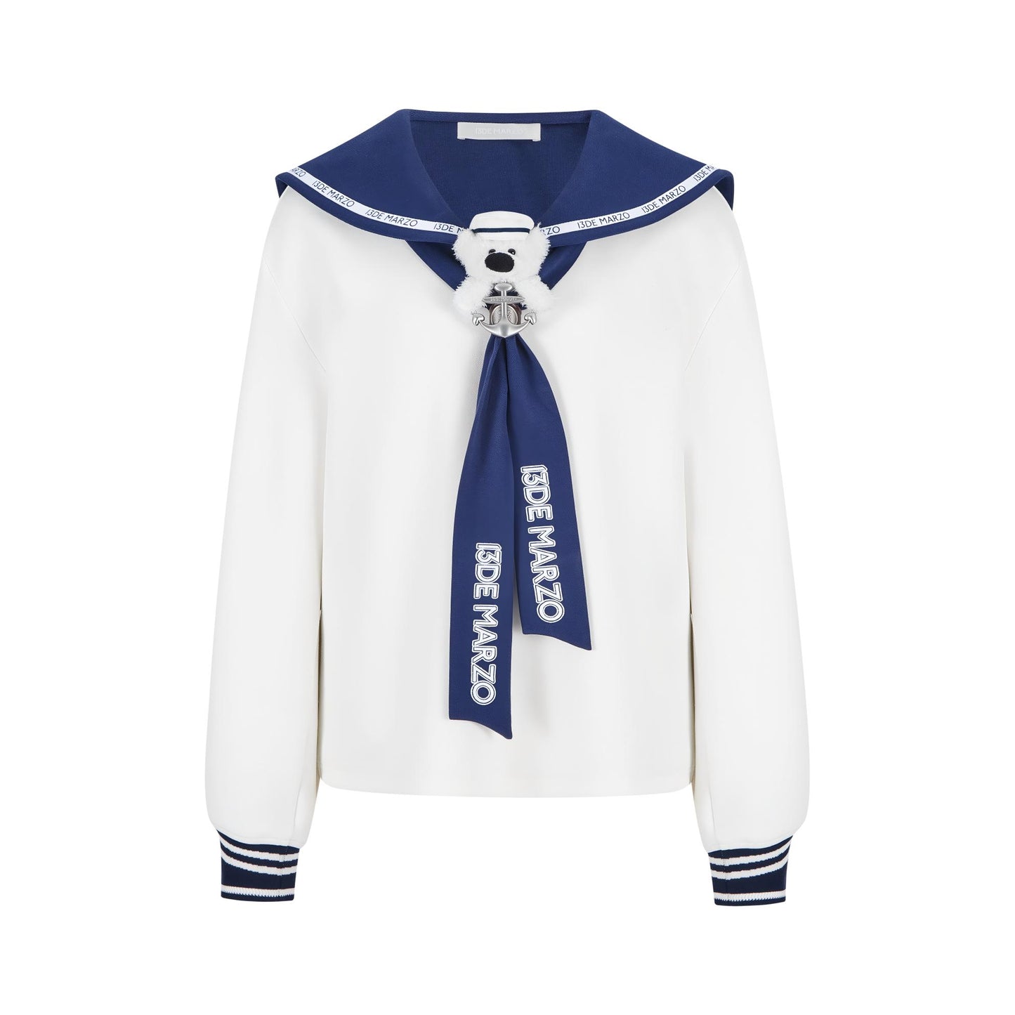 13DE MARZO Sailor Collar Long Sleeve