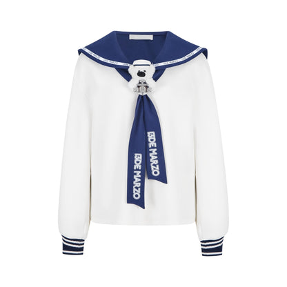 13DE MARZO Sailor Collar Long Sleeve