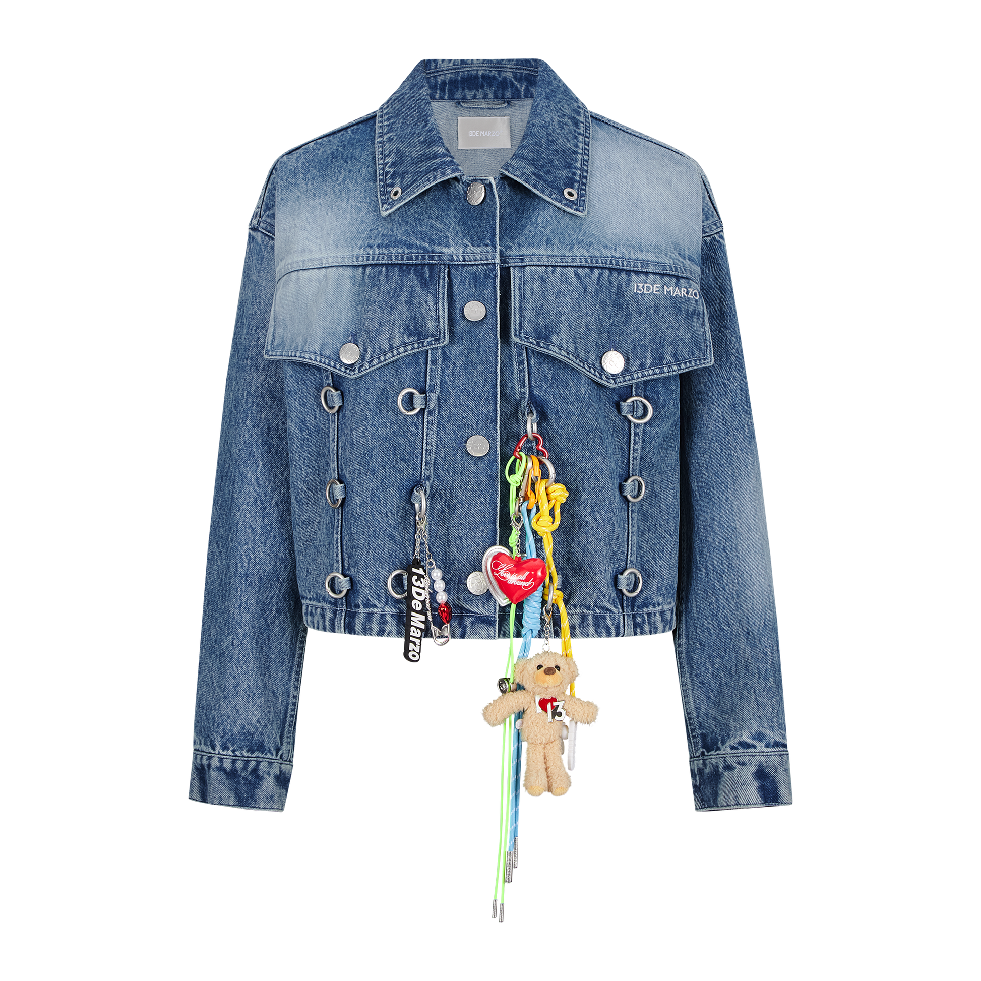 13DE MARZO Maximalist Pendant Denim Jacket