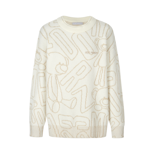 13DE MARZO Bear Logo Sketch Jumper