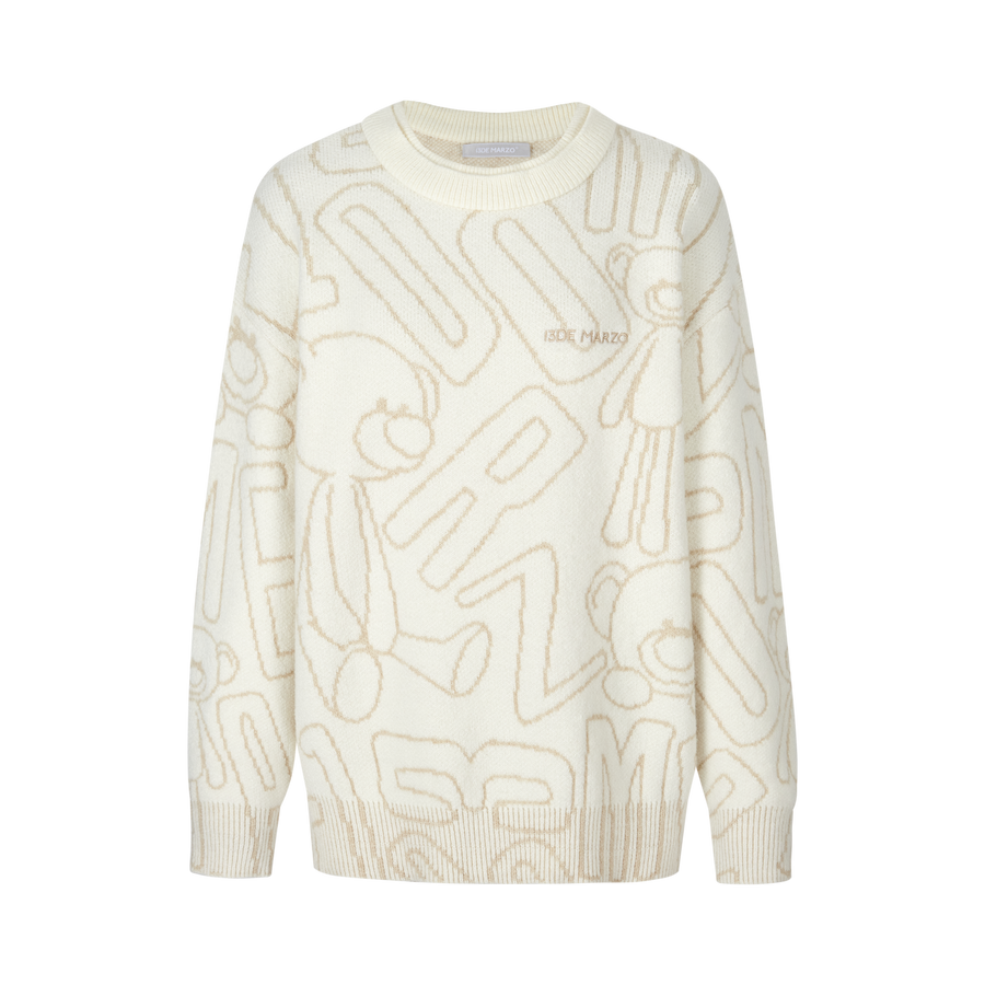 13DE MARZO Bear Logo Sketch Jumper - 13DE MARZO
